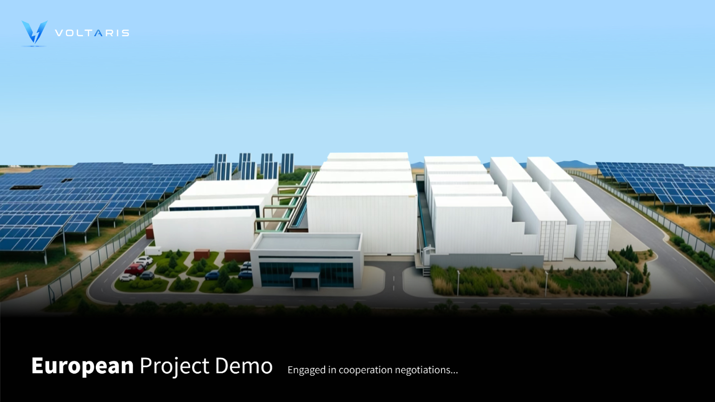 European solar and energy storage project rendering